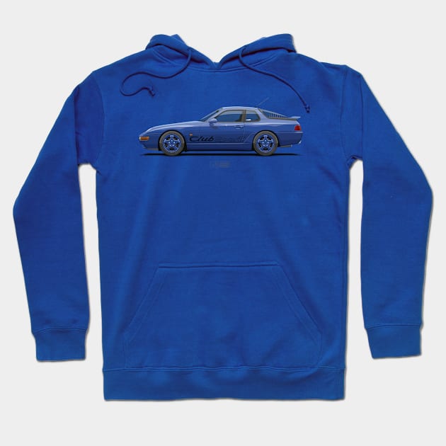 968 Club Sport Maritime Blue Metalic Hoodie by ARVwerks